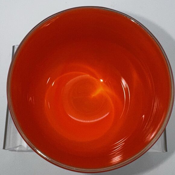 Glassybaby Tangerine Bright Orange Blown Glass Candle Holder Sticker Gift Fall - Picture 2 of 4